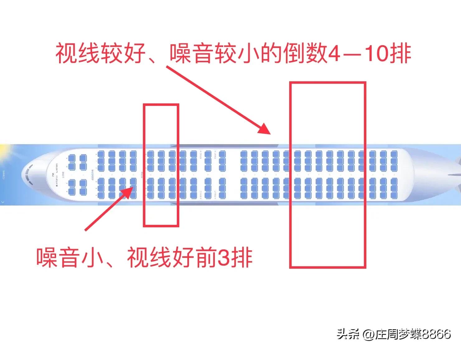 飞机靠窗的座位怎么选ABCJKL（选座位最佳位置图解）-图4