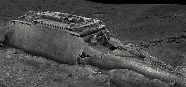 沉没海底111年！泰坦尼克号首张全尺寸3D扫描图出炉：首次展示全貌 ！-图1