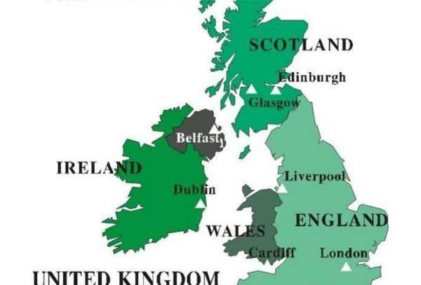 belfast是哪个国家,英国四大部分的英文名称和首都图1