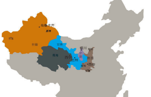 中国的西北方有哪些城市,中国南北方城市有哪些城市图4