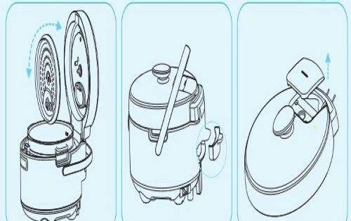 电饭锅盖子怎么拆下来洗,怎样清洗美的电饭煲的内盖图13